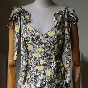 PROENZA SCHOULER floral asymmetric midi dress